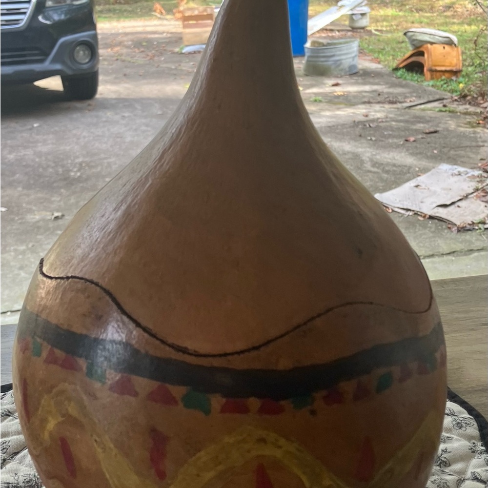 Vintage Detailed Hand Carved & Painted with Lid